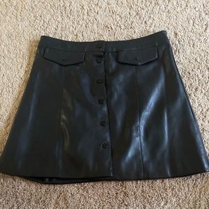 H&M faux leather skirt